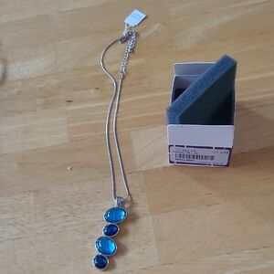 Lia Sophia Blue and Silver Necklace